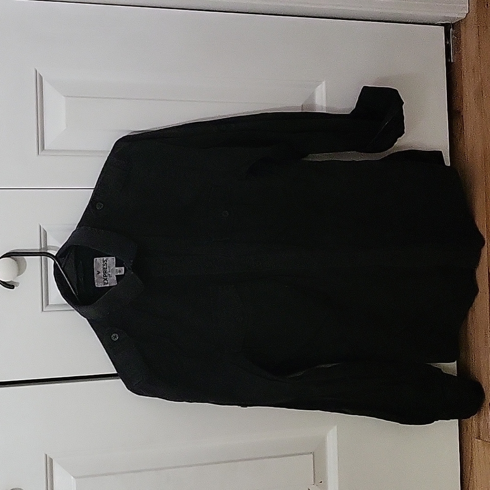 Express black button up size xs